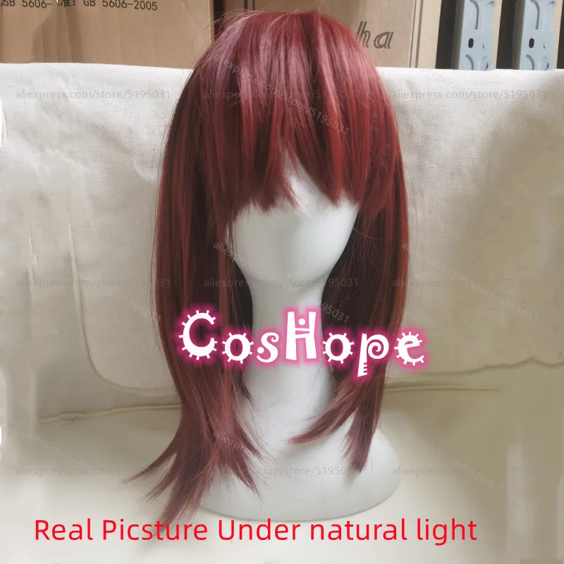 Momo Ayase Cosplay Wig 43cm Short Red Brown Wig Cosplay Anime Cosplay Wigs Heat Resistant Synthetic Wigs Halloween