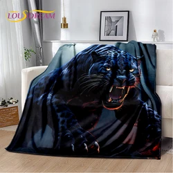 Fierce Tiger Lion Leopard Beast Animal Wildlife Cartoon Blanket,Soft Throw Blanket for Home Bedroom Bed Sofa Picnic Office Cover