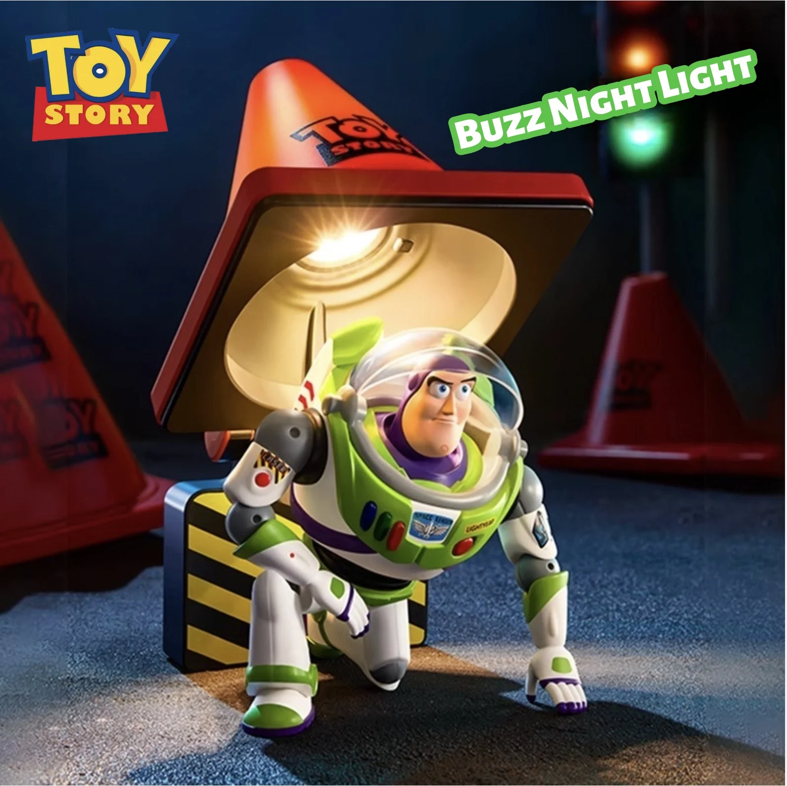 

Buzz Lightyear Roadblock Night Light Toy Story Series 3D Lamp Ornamnet Collection Toys Gift for Kid