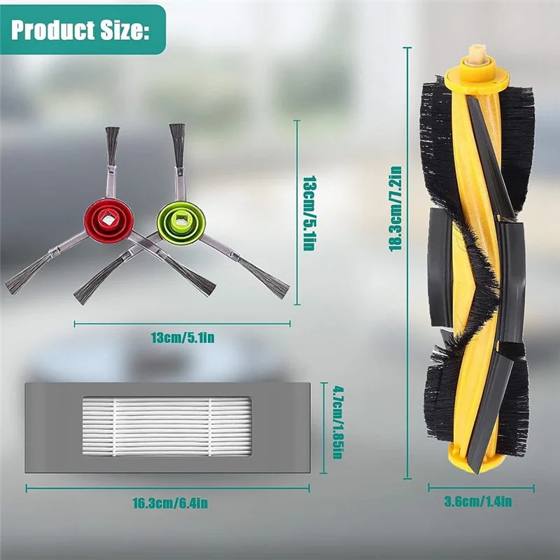 B47B-ملحقات لـ Ecovacs Deebot T9، T9+، T8، T8+، T8MAX، N8، 920، 950، N7 قطع غيار المكنسة الكهربائية الروبوتية