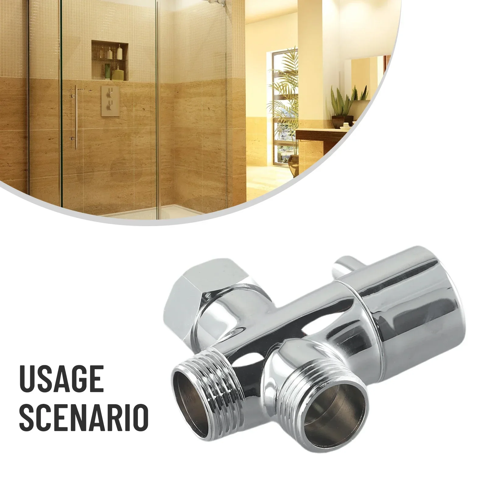 

3 Way Switch Faucet G1/2inch Valve Adapter Shower Diverter Valve Faucet Shower Tap Connector Splitter Bathroom Accessories