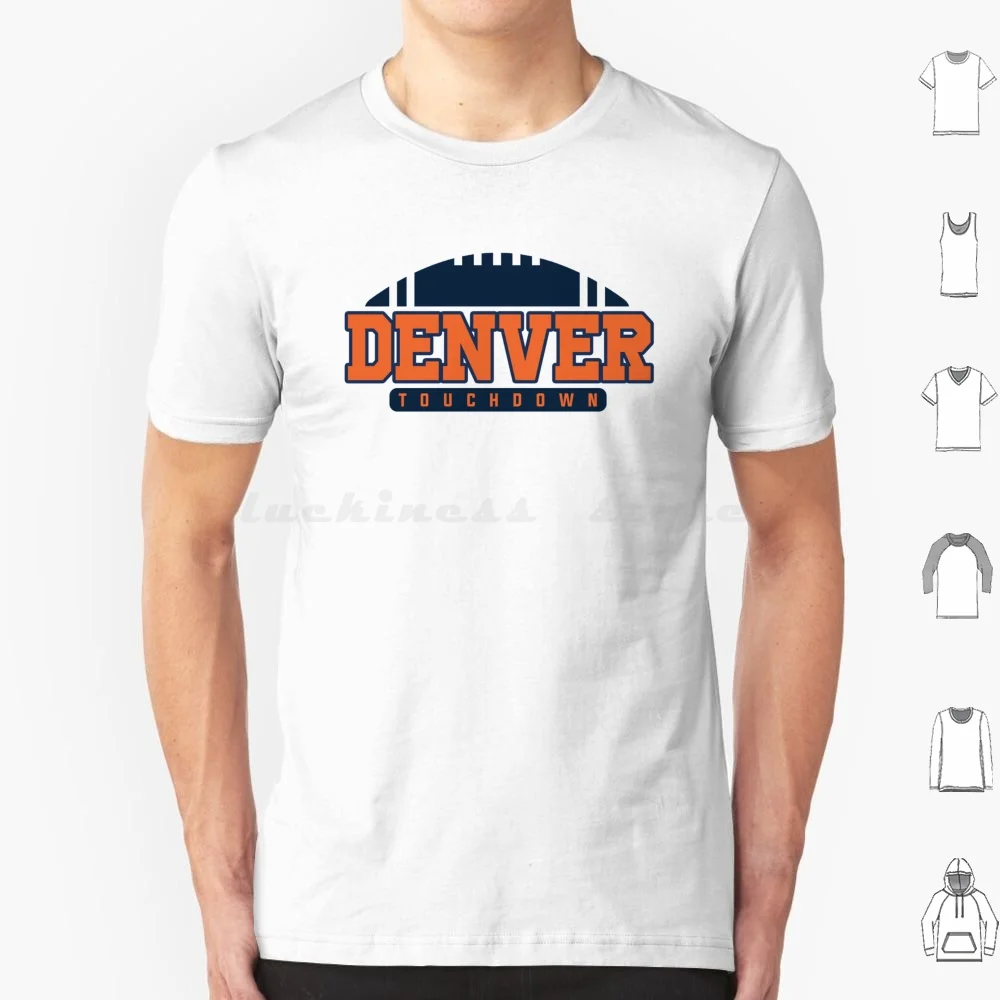 Camiseta de Algodão da Equipe de Futebol de Denver - Camiseta Personalizável para Homens e Mulheres com Estampa DIY do Futebol Broncos