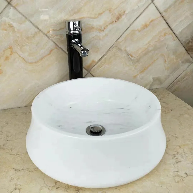 Flat bottom basin, on the basin, wash face, natural stone, bathroom light luxury bathroom
