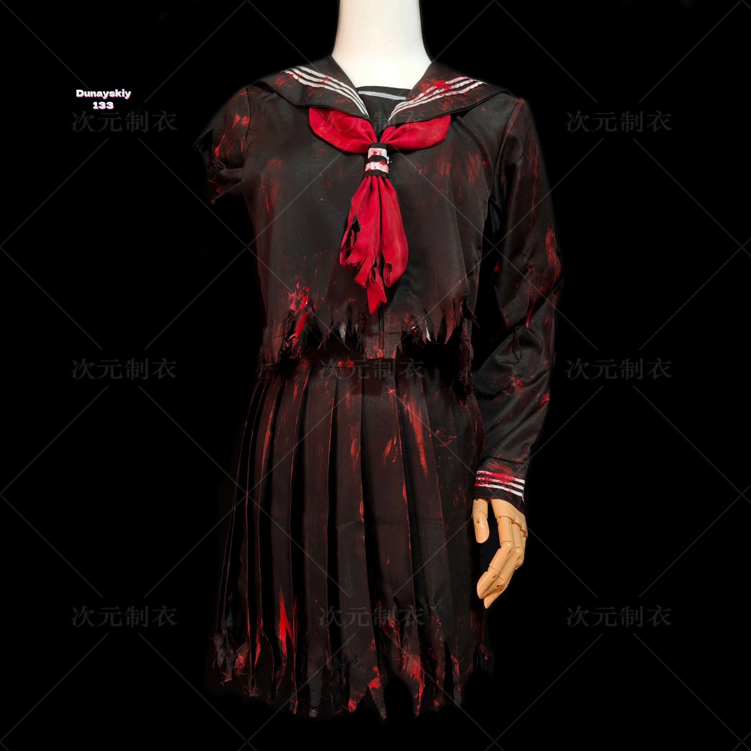 Hinako Shimizu JK Cosplay Costumes Wig Fox Mask Shoe Prop Silent Handmade Vintage Battle Damaged Horror Halloween Props