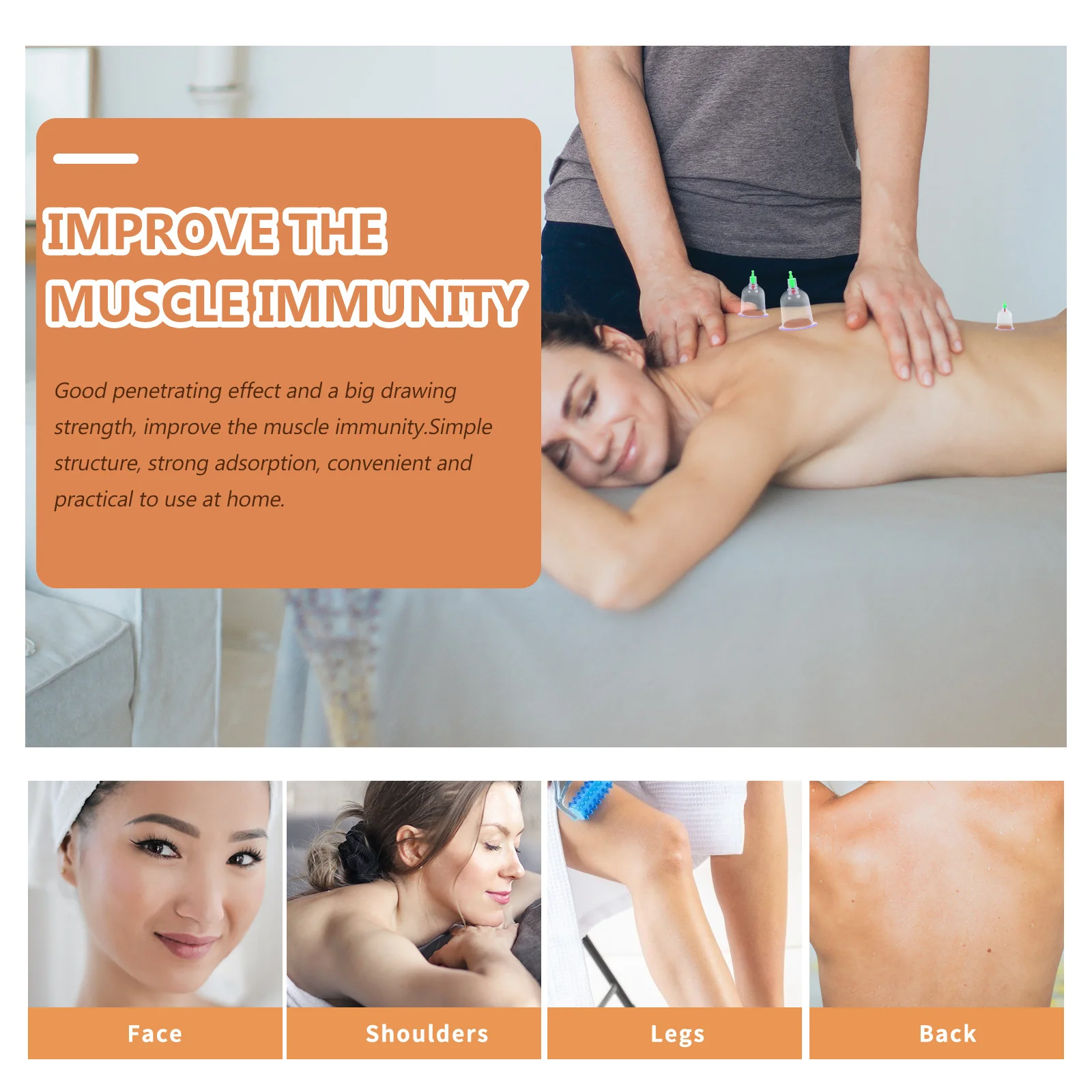 1 مجموعة المحمولة فراغ الحجامة الكؤوس دائم مادة البولي بروبيلين لتدليك الجسم شفط العلاج مضخة يدوية مكافحة الشيخوخة أداة العناية بالجسم #1