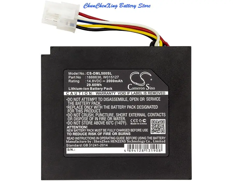 2000mAh Battery for DYMO LabelManager 500TS, LabelManager PnP Wireless, MobileLabeler, XTL 300, XTL 500