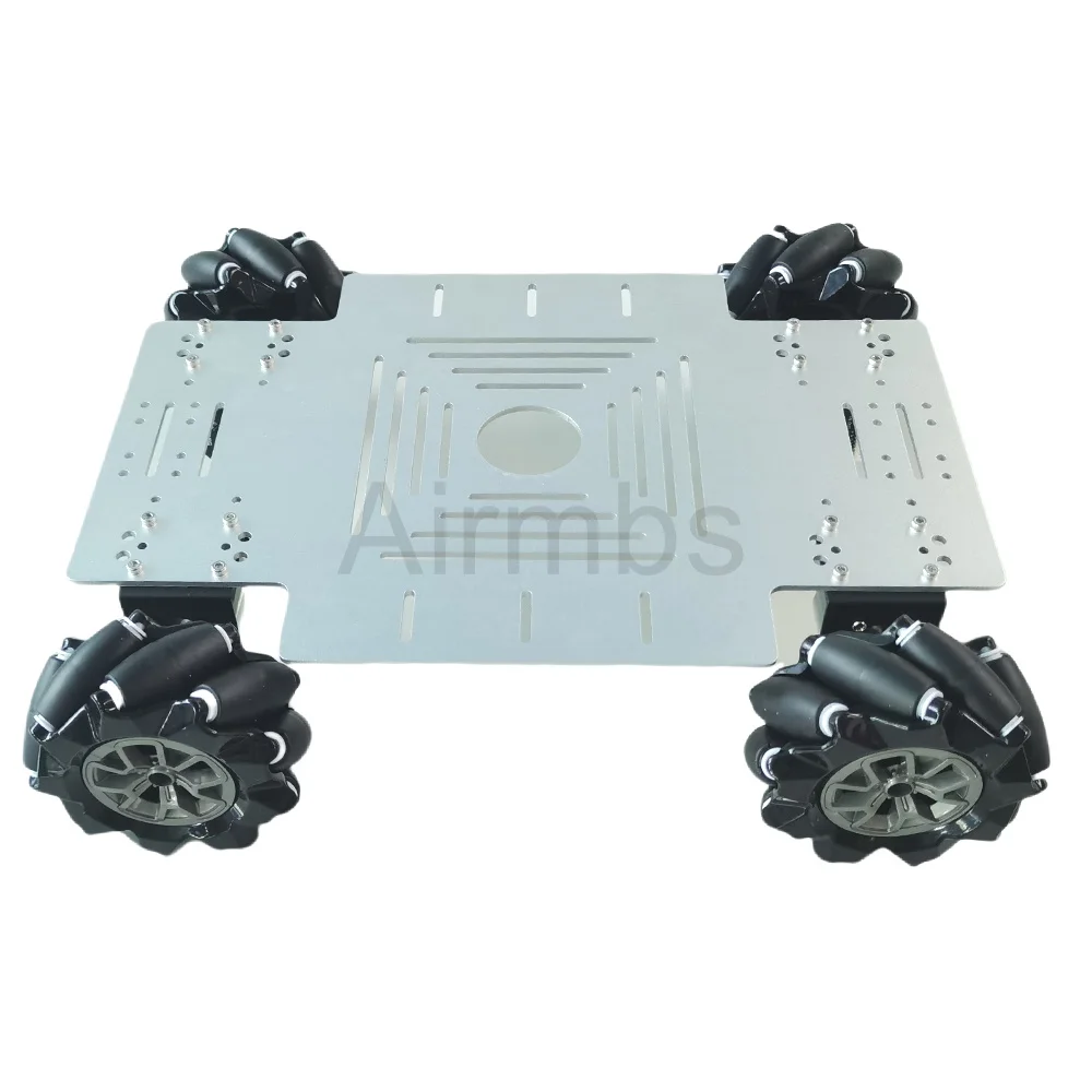 Coche Robot con rueda Mecanum 4WD de carga de 25KG con controlador Arduino PS2, Motor codificador de 12V CC para chasis de brazo de Robot Arduino ROS