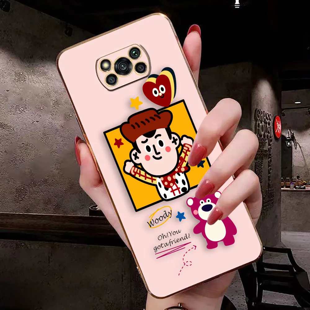 Cover Smooth E-TPU Phone Case Xiaomi POCO F1 F2 F3 F4 F5 M2 M3 M4 M5 X2 X3 X4 GT NFC C40 PRO 4G 5G Case Funny Toy Story Couple