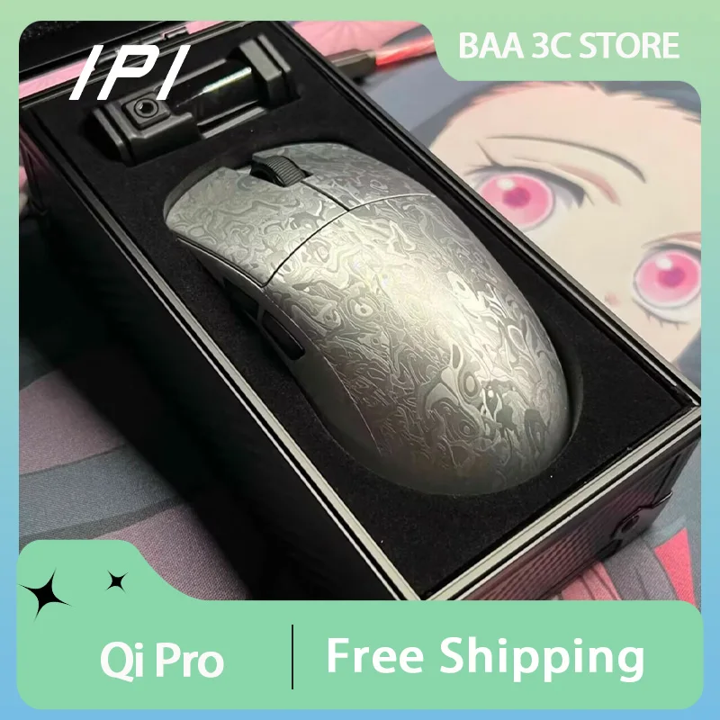 

IPI Qi Pro Gaming Mouse Carbon Fibre 3Mode 2.4G Nordic52840 Paw3950 Lightweight Mouse Suit for Fps Custom E-sports Mouse