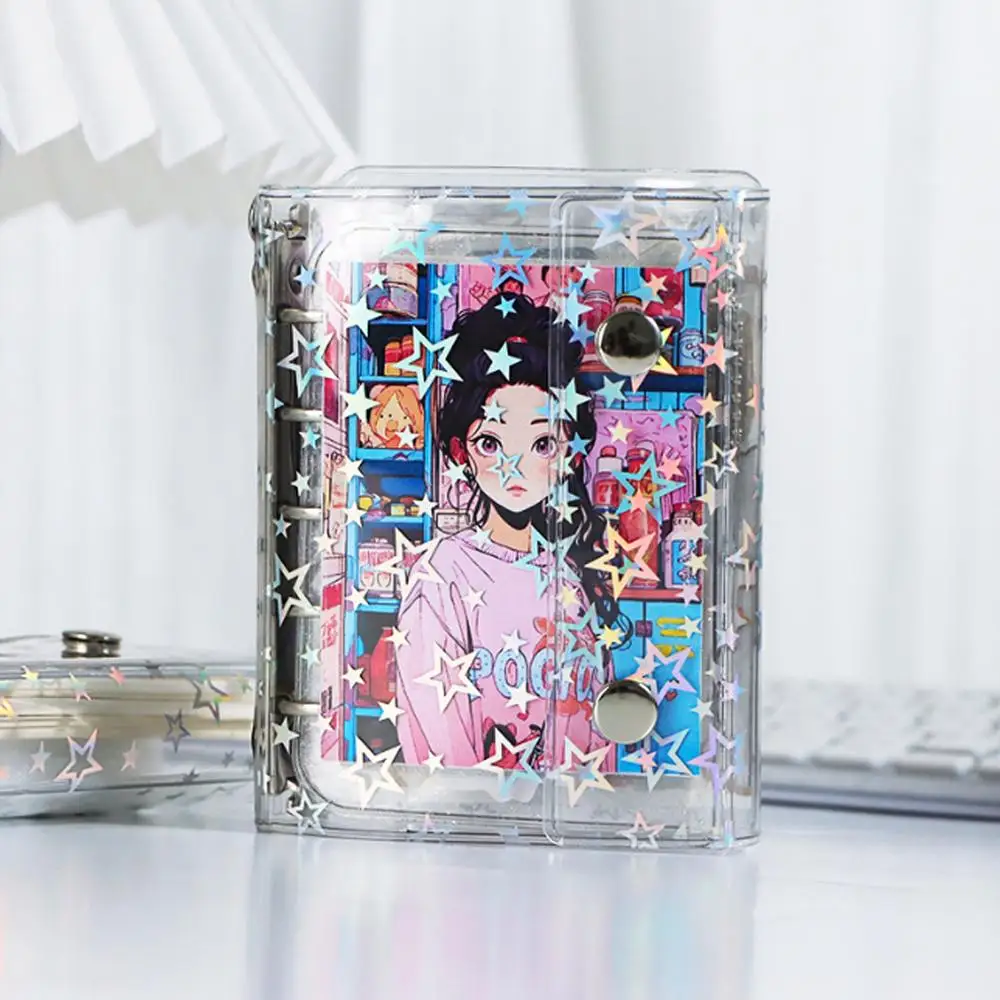 M5 A6 A7 الميزانية الموثق غطاء واضح بريق بولي كلوريد الفينيل الموثق إعادة الملء دفتر انفصال أنيمي شخصية بطاقة التداول حقيبة للتخزين