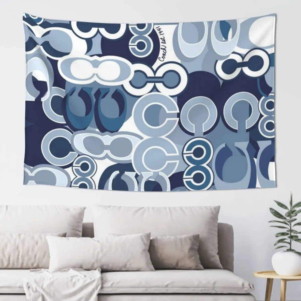 

Light Dark Blue Tapestry Luxury Living Room Decoration Aesthetic Room Decoration Decoration Aesthetic Tapestry