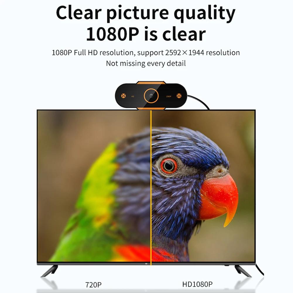 كاميرا ويب للكمبيوتر USB 4K-480P HD كاميرا ويب بتركيز تلقائي CMOS كاميرا كمبيوتر مع ميكروفون لاجتماع التدريس لشبكة الاتصال بالفيديو
