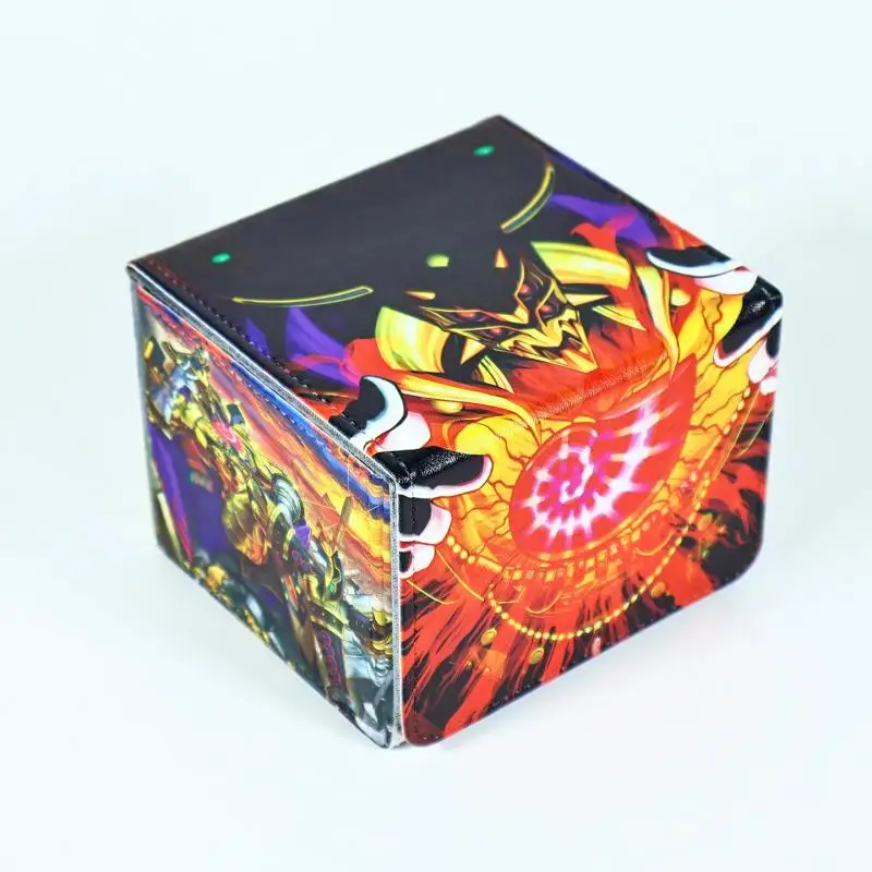Yu-Gi-Oh! Eldlixir of the Glorious Golden Land DIY Large Capacity Leather Card Box Anime Game Collection Card Storage Box