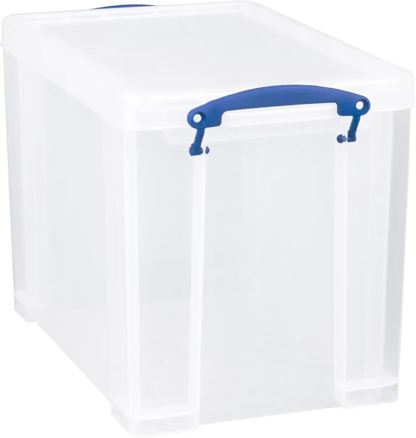 19 Liter Plastic Stackable Storage Container with Snap Lid & Built-in Clip Lock Handles for Home & Office Organization, (10 Pack