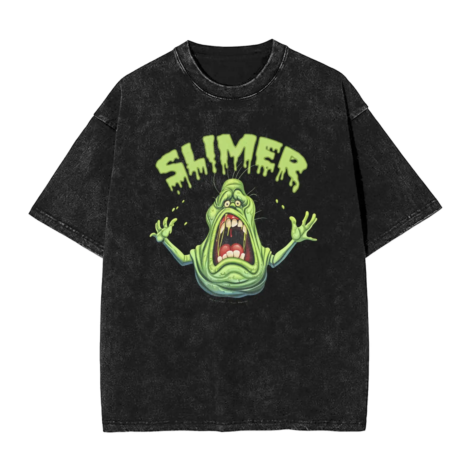 Camisetas de neón delgados de los cazafantasmas para hombres, camiseta de ocio 100% de algodón, camisetas con cuello redondo, camisetas de manga corta para adultos