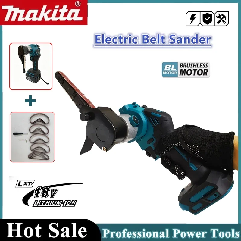 

Makita Brushless Electric Mini Belt Sander Cordless Sander Polisher Power Tools with Belts Wood Metal Work for 18-21V Battery