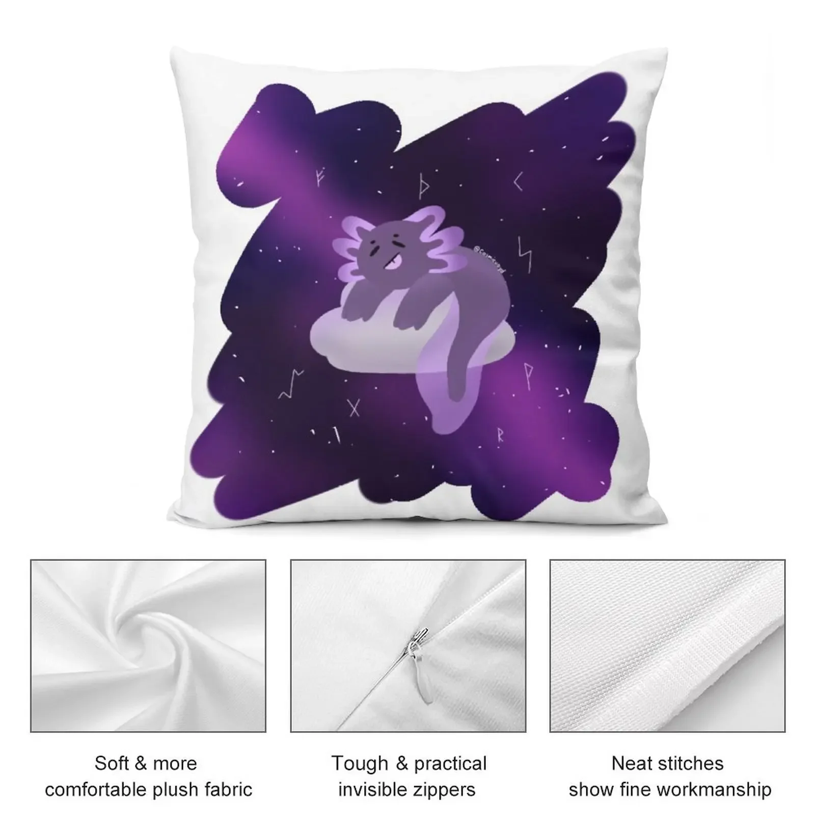 Space Axolotl Throw Pillow Pillowcases Bed Cushions Pillow Cases Decorative bed pillows pillow