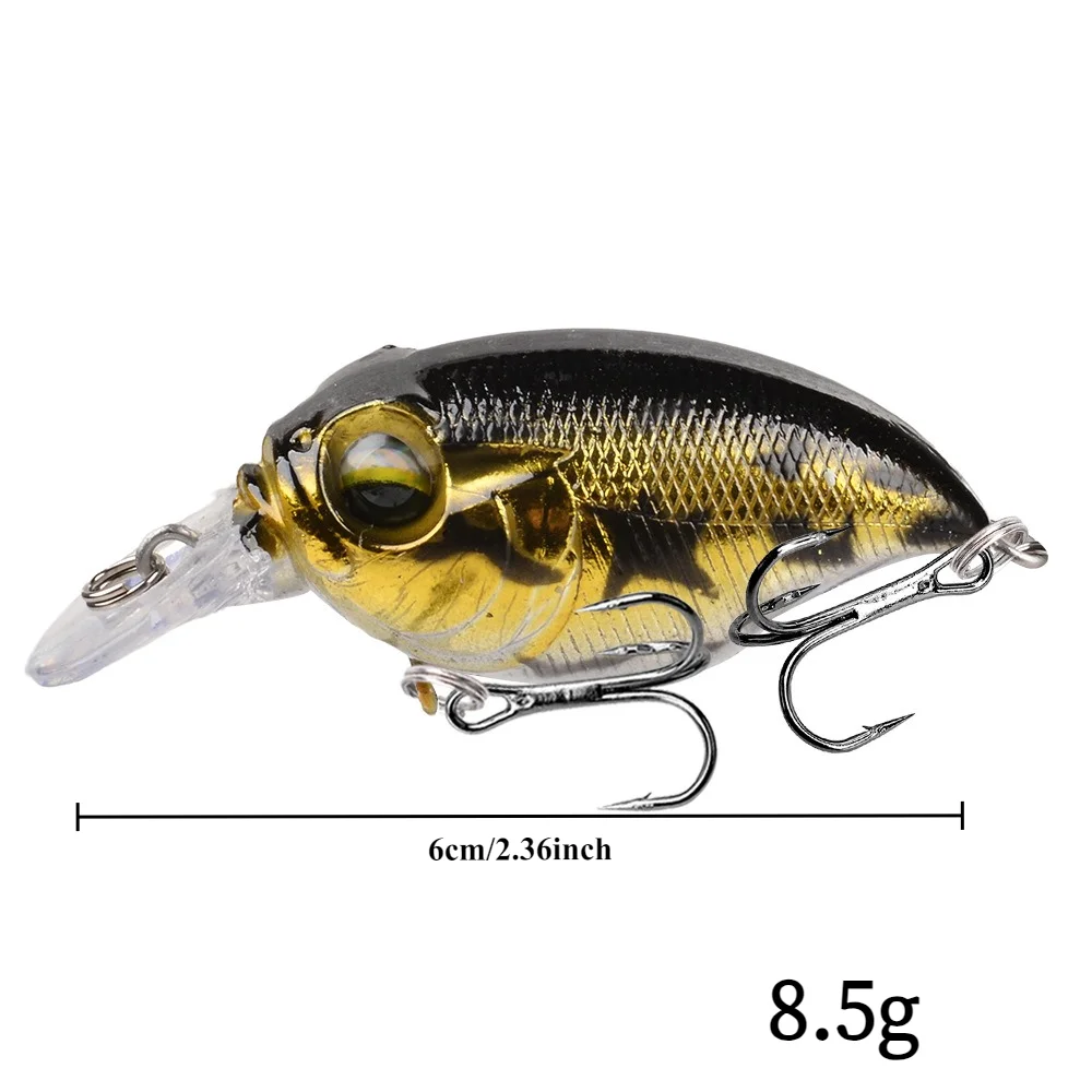 1 Stück Floating Rock 'n' Roll Chub-Köder, 6 cm/8,5 g, künstlicher Köder, scharfer Dreifachhaken, Salzwasser-Angelausrüstung und Zubehör – Detail 2