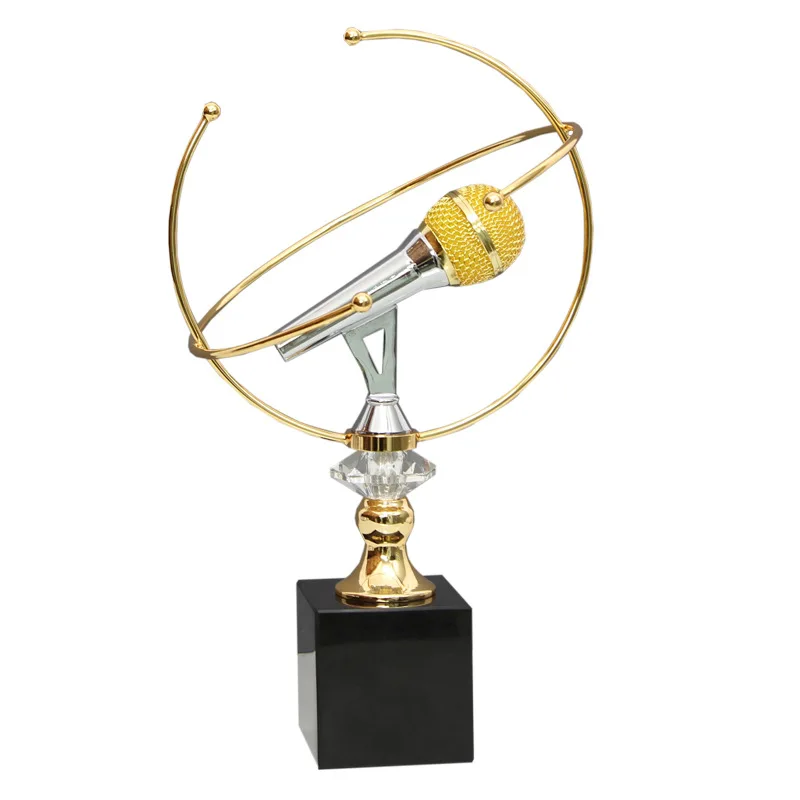 

Microphone gifts, prize ornaments, competition awards trophy lettering