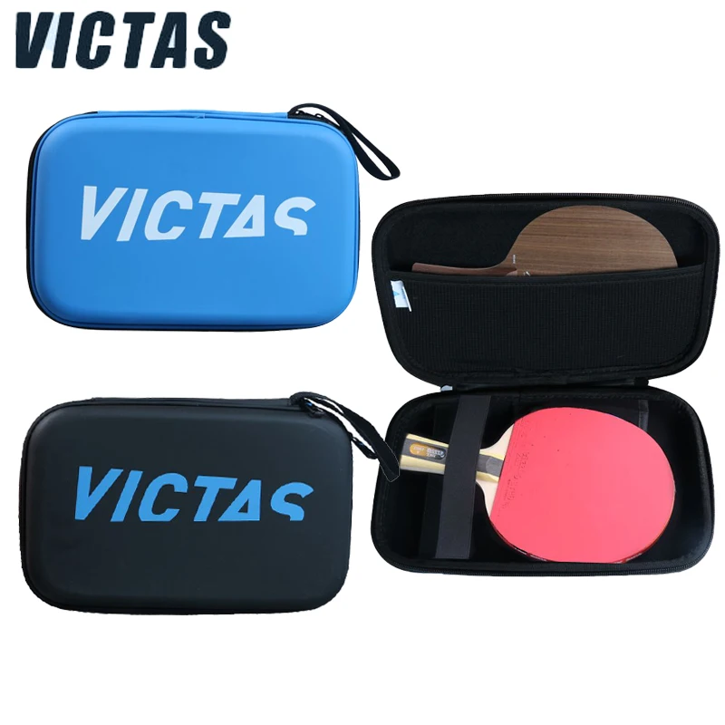 

VICTAS Square Table Tennis Racket Case Hard Shell Storage Bag Waterproof Pong Racket Storage Protective Cover for 2 Racket