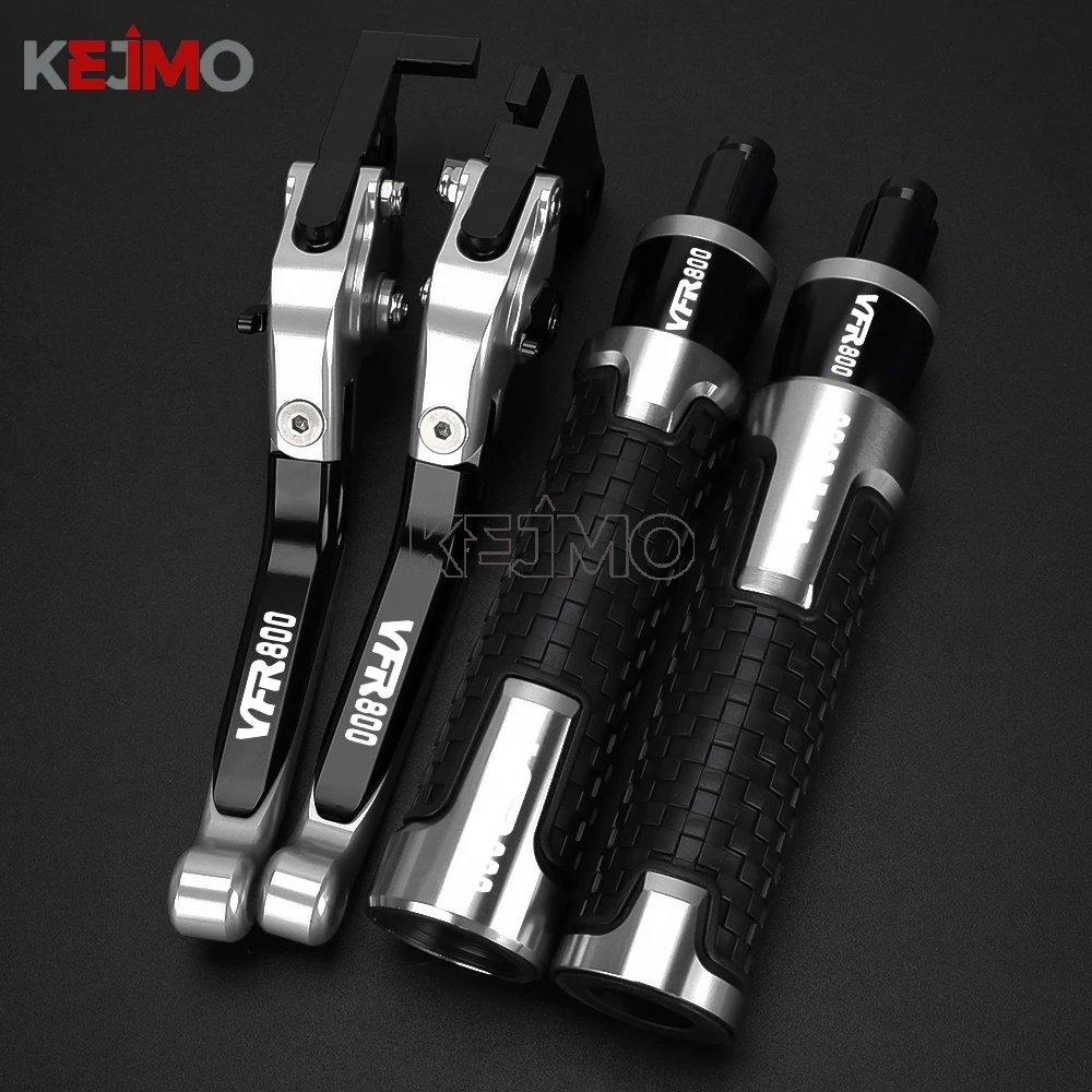 2002 03 -2007 CNC Aluminum FOR honda VFR800 VTEC VFR 800 Accessories Motorcycle Adjustable Brake Clutch Levers Handbar End Grips - view 4