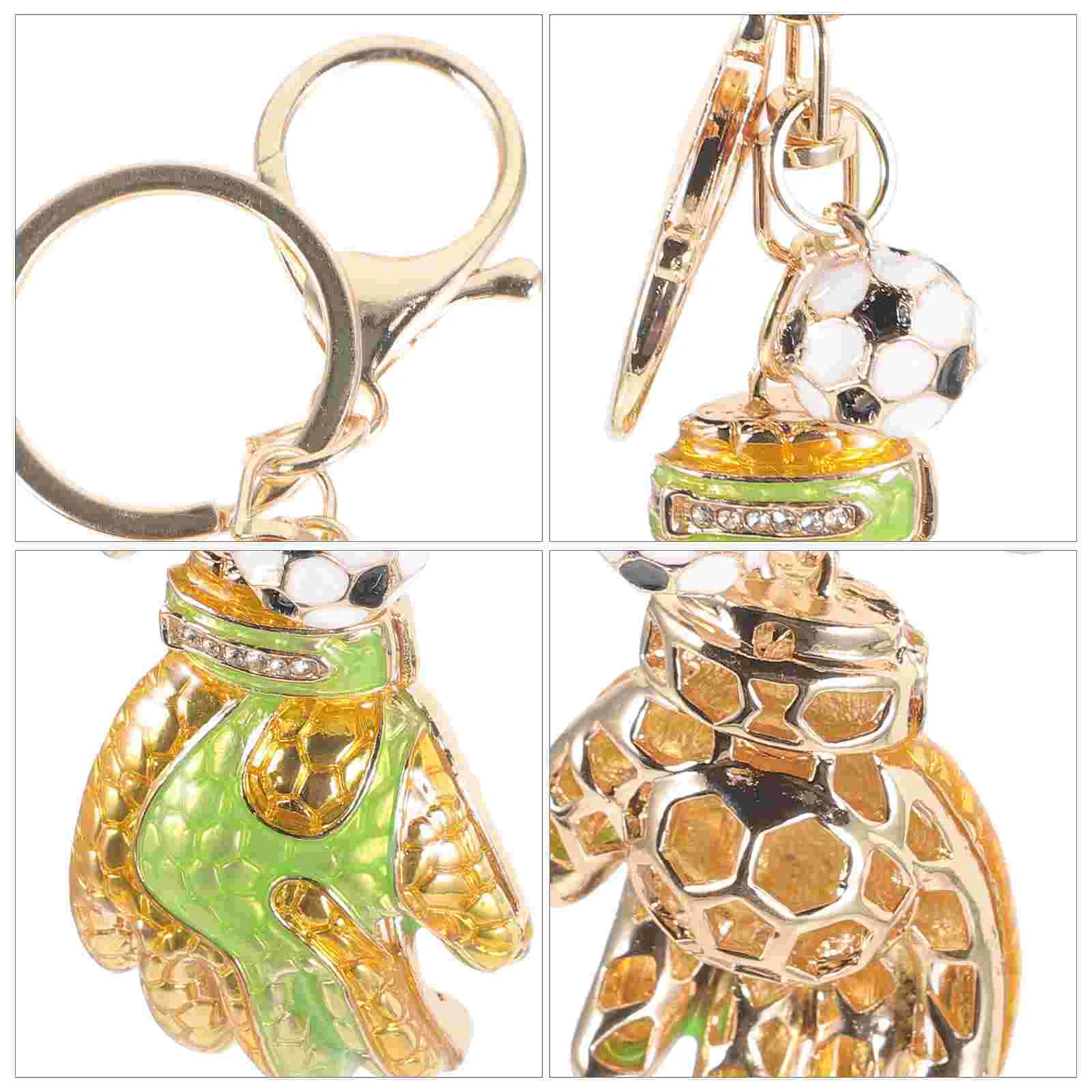 Golden Color Goalkeeper Glove Keychain Fine Workmanship Lightweight Portable Car Bag Charms Handbags Backpack Wallet Decorative