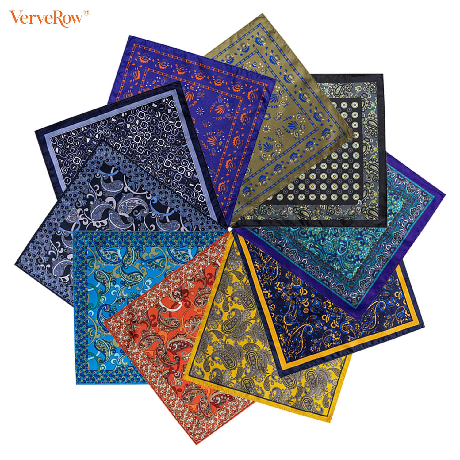 Men Pocket Square Floral Paisley Hanky Handkerchief for Wedding Party Suit Blazer Pocket Decor Men's Fashion Accessories Gift