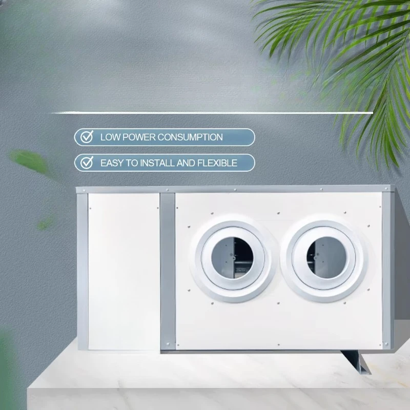 Energy-efficient industrial cooling: split air conditioning with scroll compressor, housing AC, and solar options