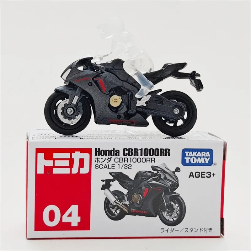 Takara Tomy Tomica Honda CBR 1000RR Diecast Motorcycle Model 1/32 Scale Toy With Clear Rider Figure For Boys Collectible