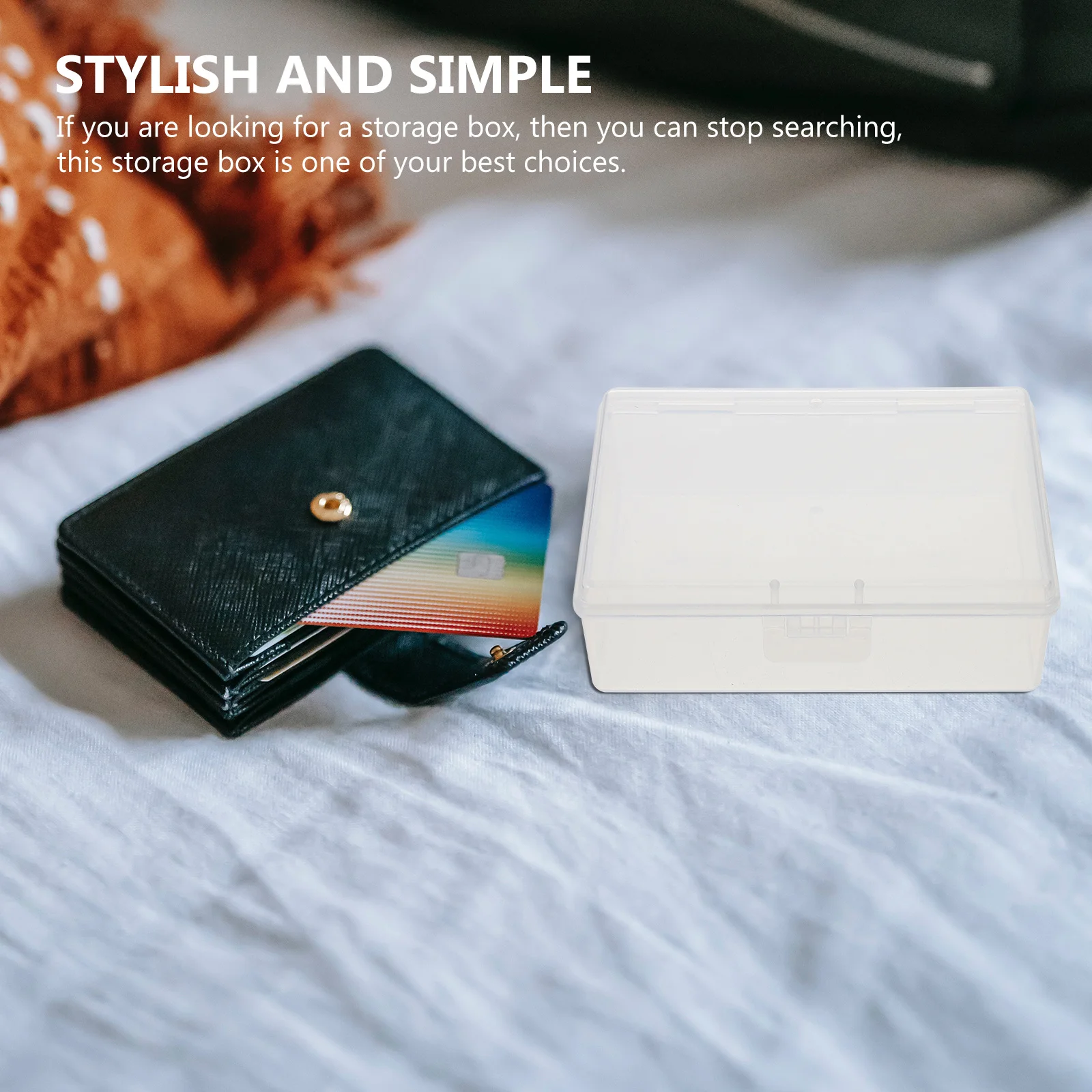 

10Pcs Card Storage Box Transparent ABS Multi-Function Business Card Holder Case for Cards Collection Organizer Portable Clear