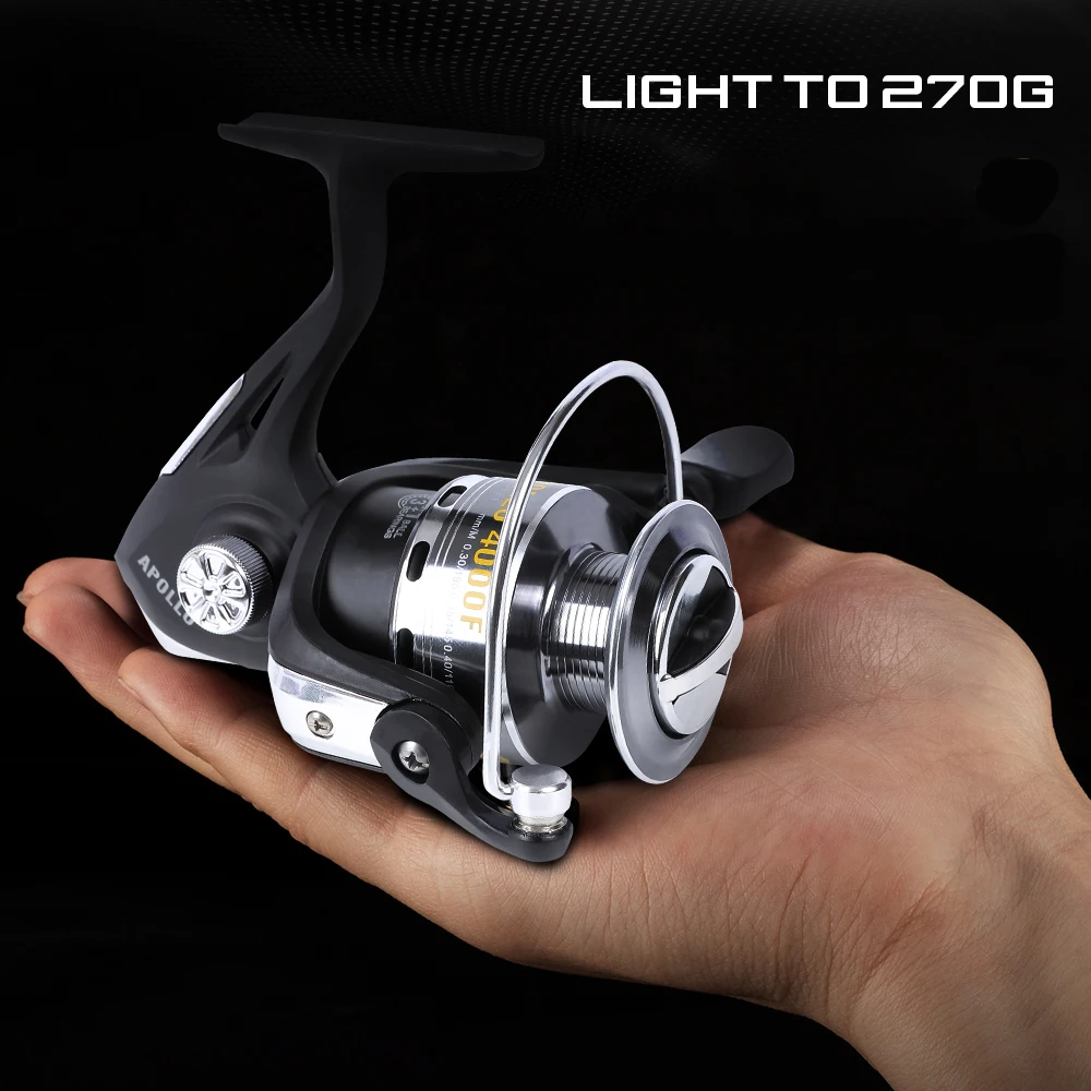 MIFINE APOLLO-Spinning Fishing Reel, Metal Spool 5.2:1/4: 1 Powerful 17kg Max Drag Fishing Coil Carp Fishing Accessories