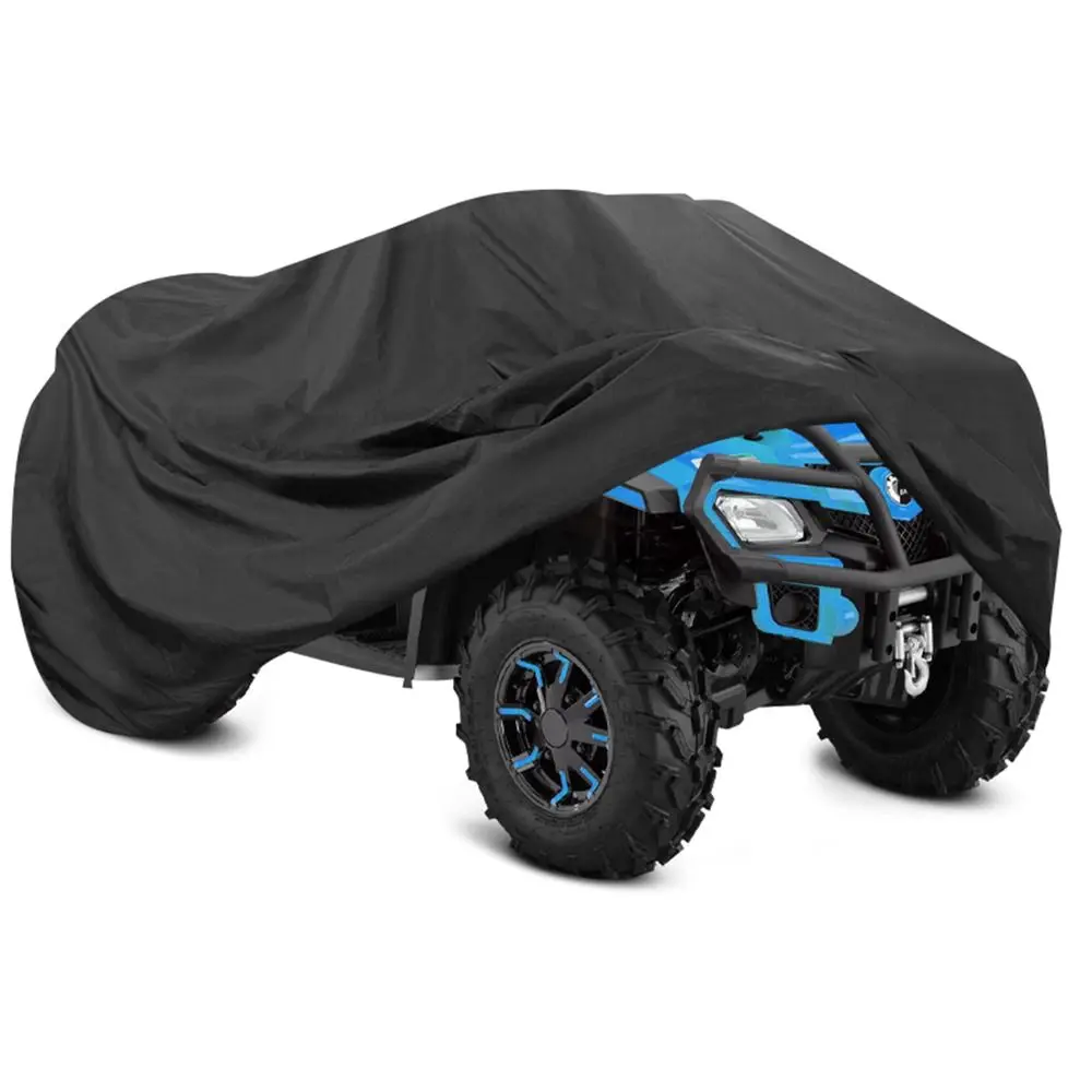 

Heavy Duty ATV Cover Waterproof All Weather Protection 4 Wheeler Quad Bike Storage Cover Tear-Resistant Fabric Black