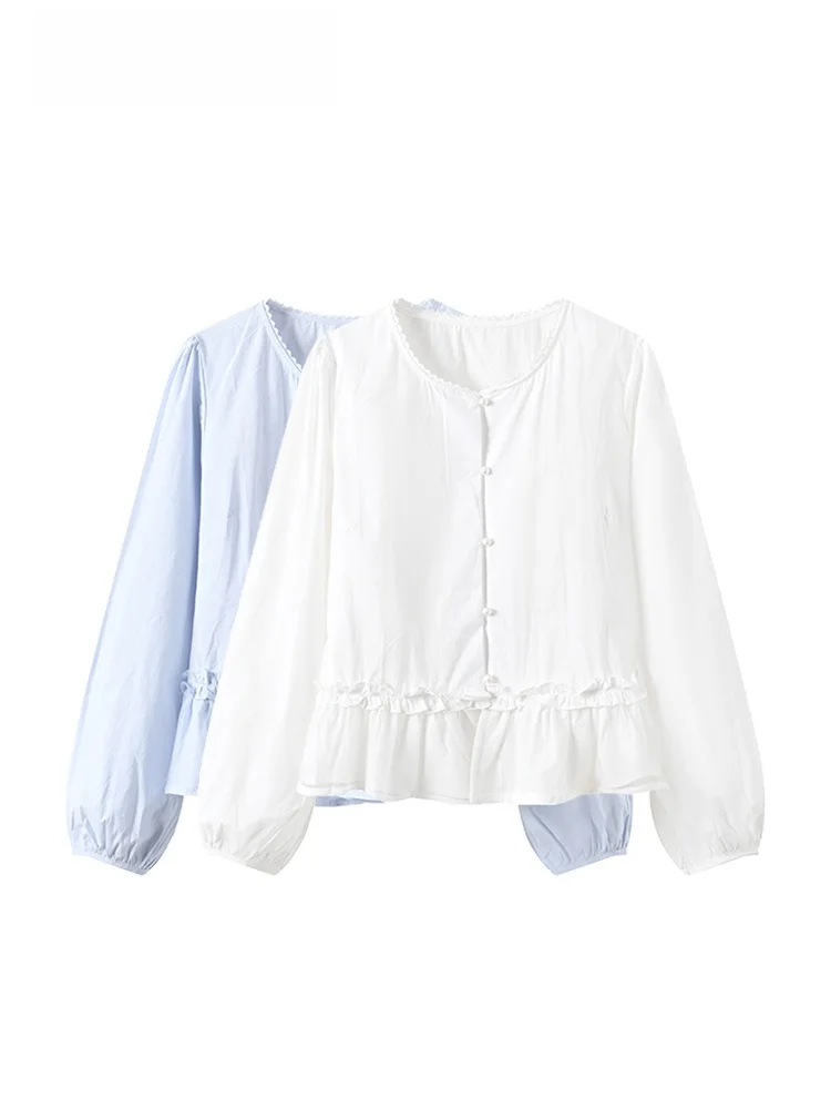 

Женская футболка больших размеров с длинным рукавом и круглым вырезом, весенняя новинка, скрывающая недостатки фигуры, стройнящий топ, модный повседневный свободный крой, полиэстер