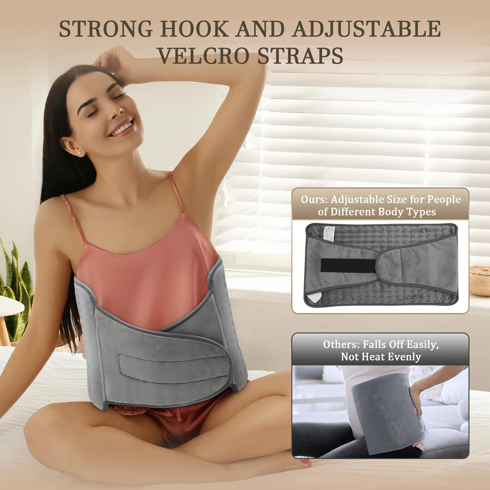 Microplush Electric Heating Pad Multifunctional Electric Blanket For Abdomen Waist Back Pain Relief Winter Warmer Mat