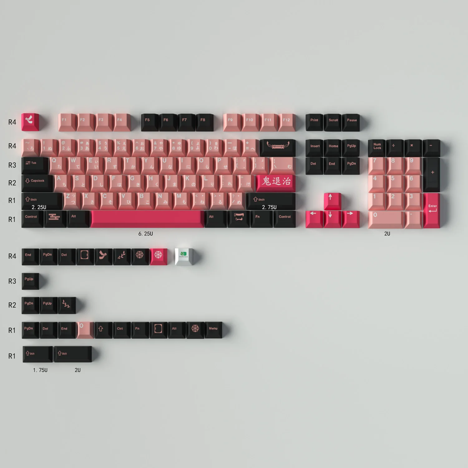 130 Keys PBT Keycap GMK Demongirl DYE-SUB Cherry Profile For Cherry MX Switch Mechanical Keyboard Personalized Custom IOS Pink