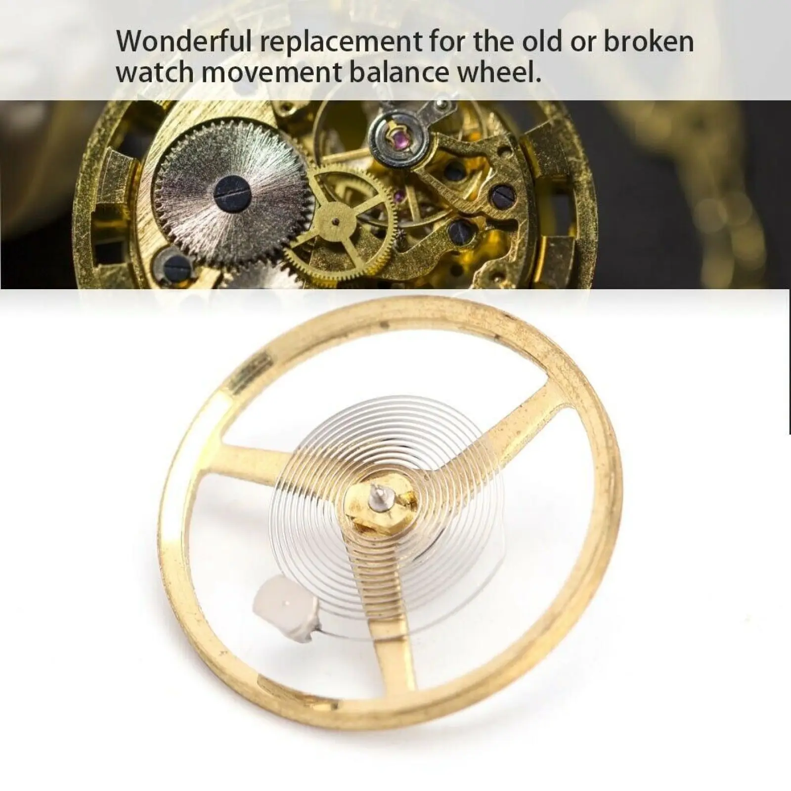 Balance Wheel Replacement for ETA 2671 Movement, Watch Repair Part with Hairspring, Durable Metal Direct Fit for Watchmaker