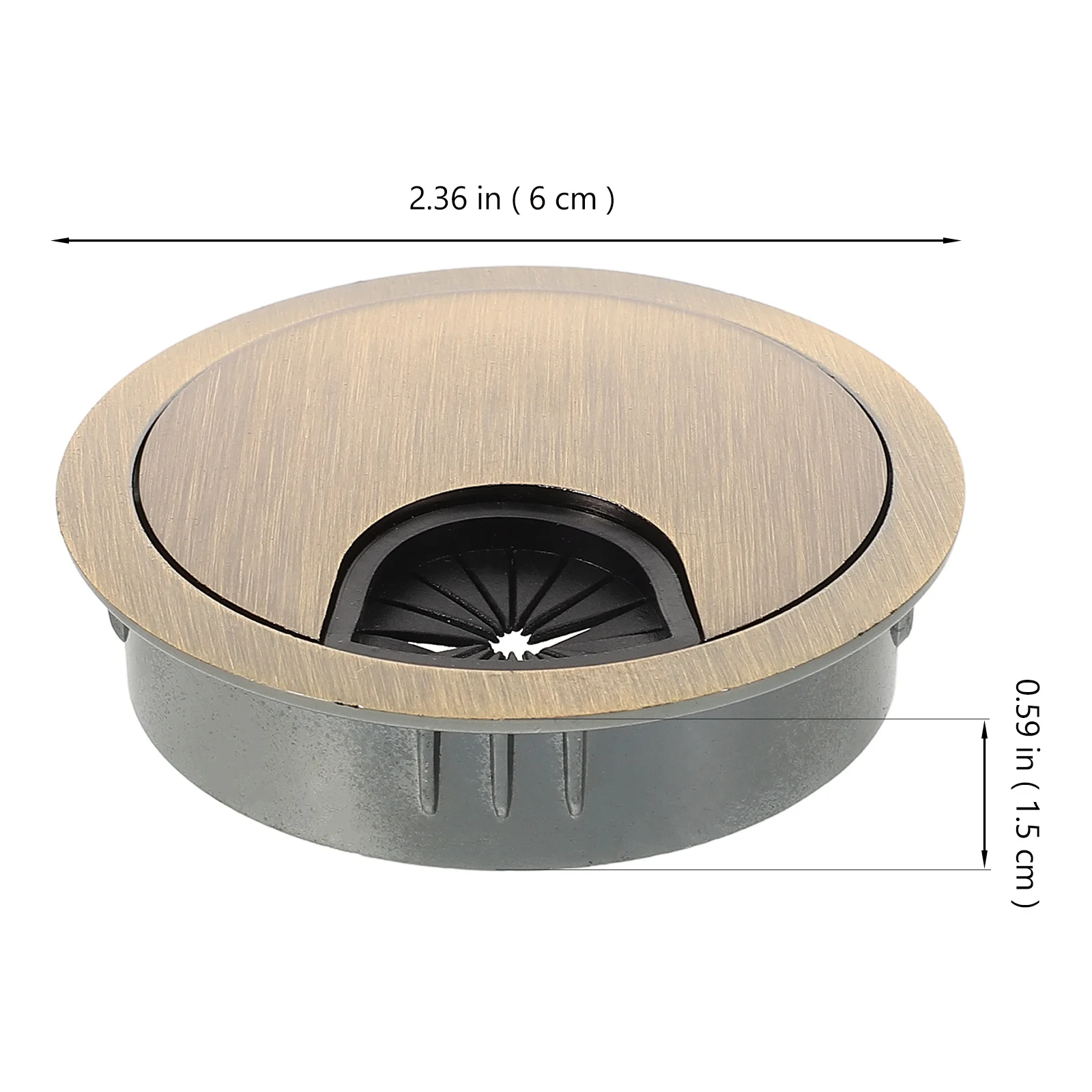 2pcs Round Desktop Hole Grommet Cord Organizer Zinc Alloy For Office Computer Desk Wire Management Cover Desk Cable Organizer