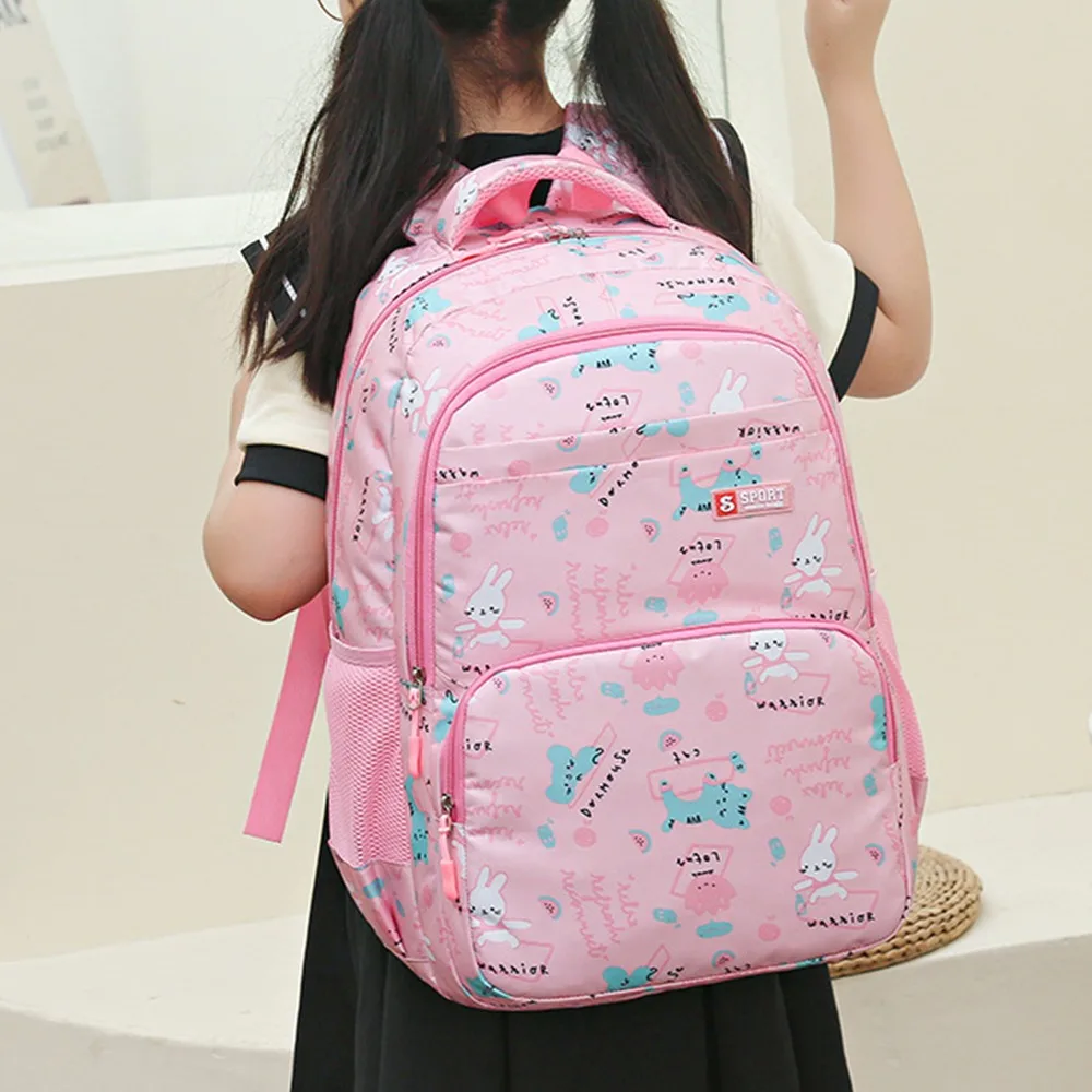 New Large Capacity Backpack Fashionable and Versatile Primary School Girls\' School Bag Sweet Cute Lightweight Casual Backpack