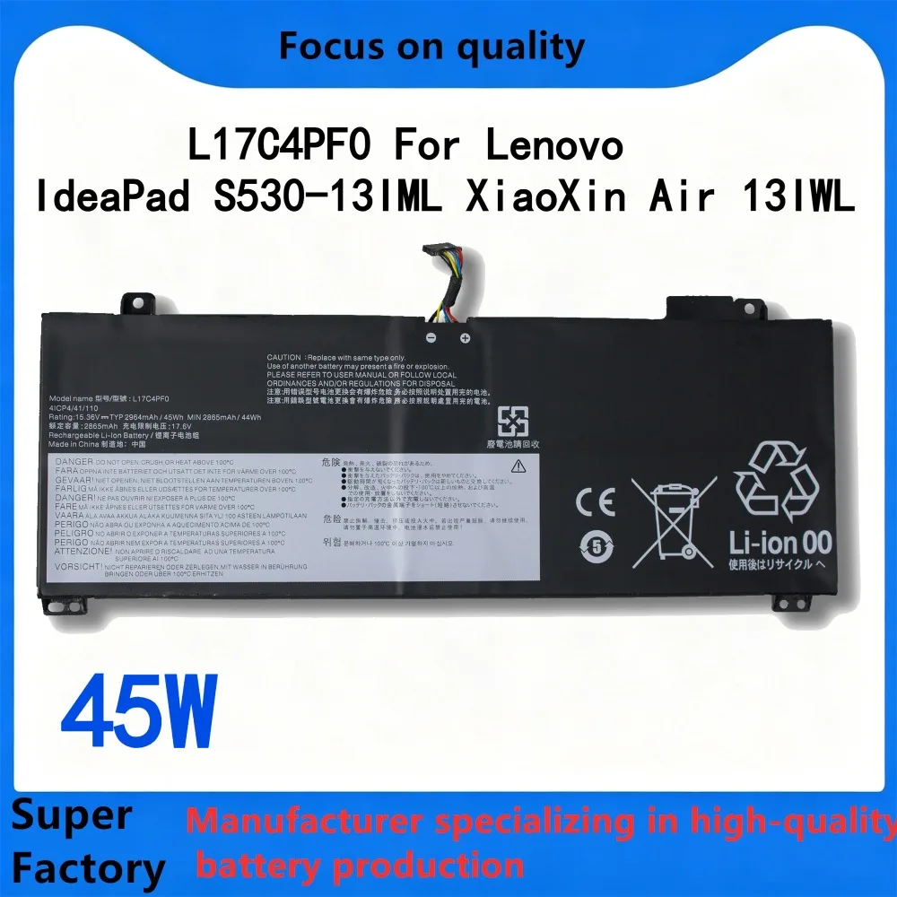 

Laptop Battery Compatible with Lenovo Xiaoxin Air 13IML 13IWL L17C4PF0 L17M4PF0