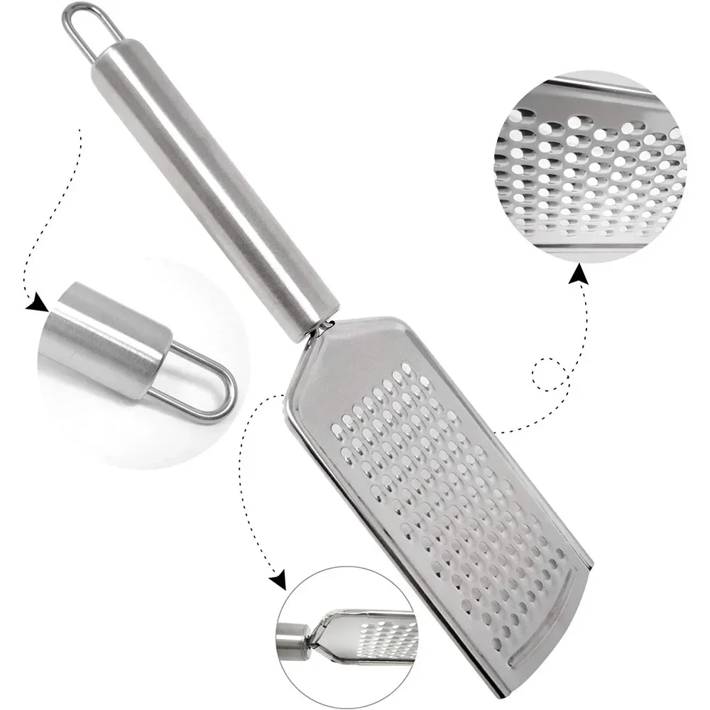 

LMETJMA Micro Blade Cheese Grater Carrot Ginger Grater With Stainless Steel Handle Nutmeg Lemon Zester Vegetable Graters PY0029