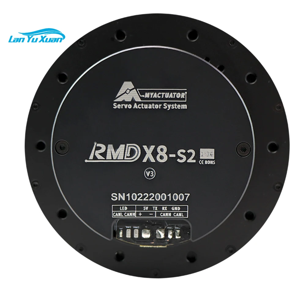 RMD-X8S2 V3 Gear ratio:1:36 BLDC Servo Motor Large Torque  25N.M Application for Ai Robotic Arm Quadruped Robot Flat Motor