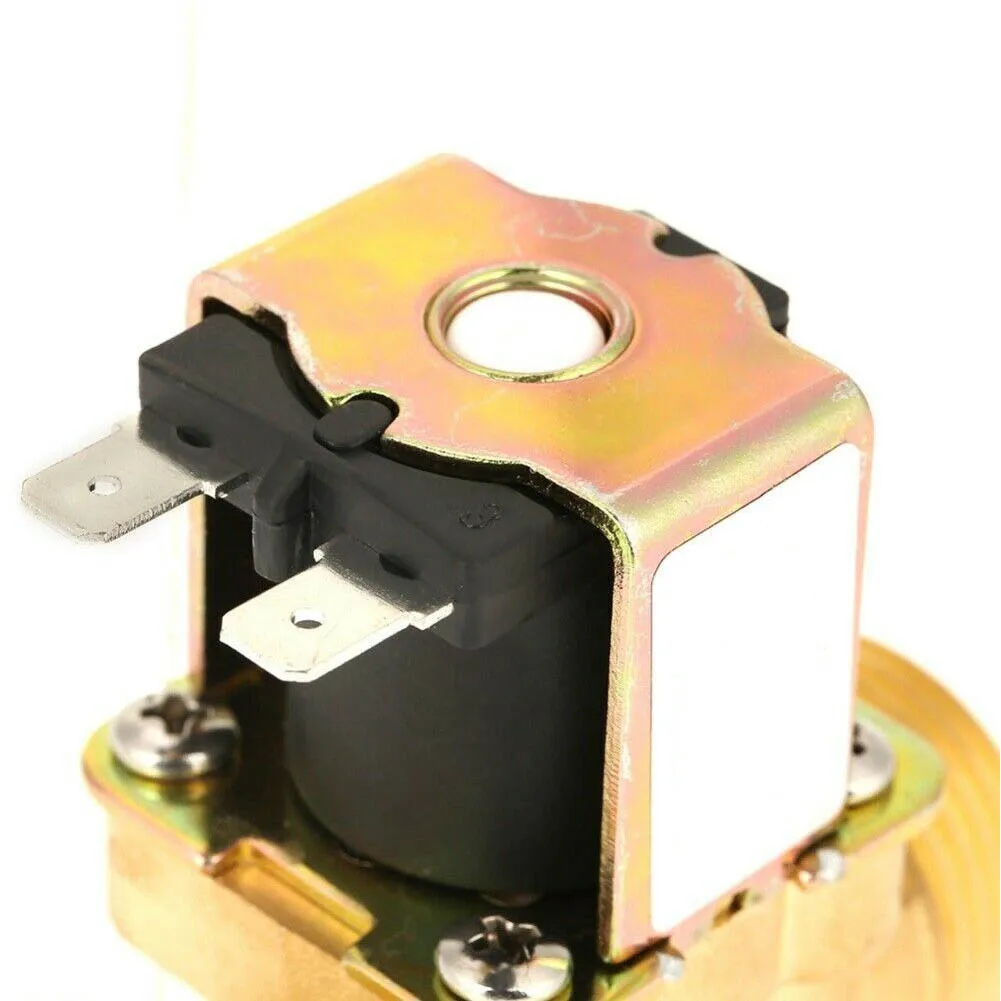 1pc 1/2Inch Electric Solenoid Valve Magnetic DC N/C Water Air Inlet Flow Switch Copper Electric Solenoid DC12V/DC24V/ AC220V