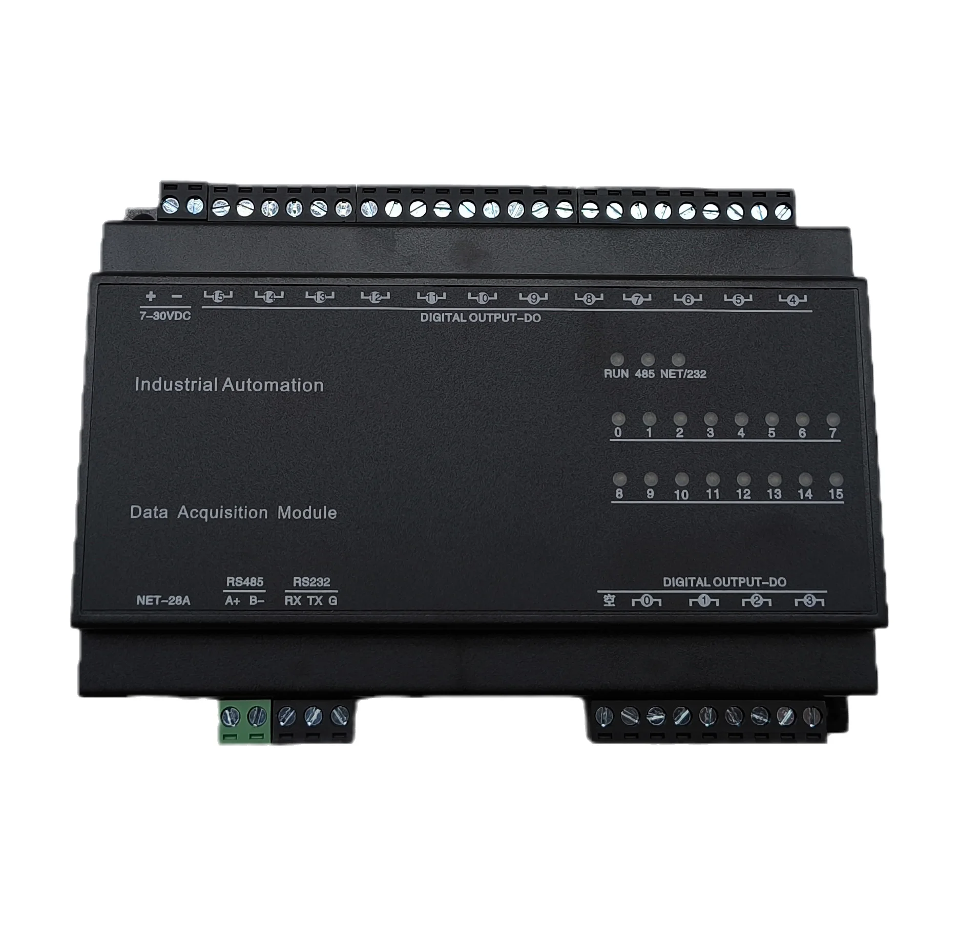 BOY-RTU-328A 16-channel Relay Output Module Modbus RTU Unit 5A/250VAC Contact Capacity Equipment RS485/RS232 Communication