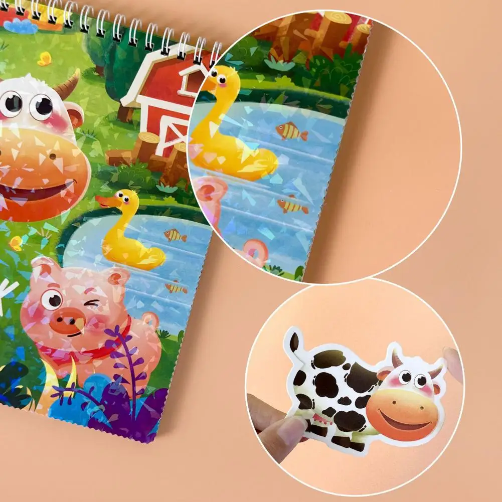 Kinderbuch Farm-Themen-Lehrbuch für Kleinkinder Vorschul kinder 10 Themen 8 Stifte Montessori Spielzeug Kinder buntes Aktivität sbuch