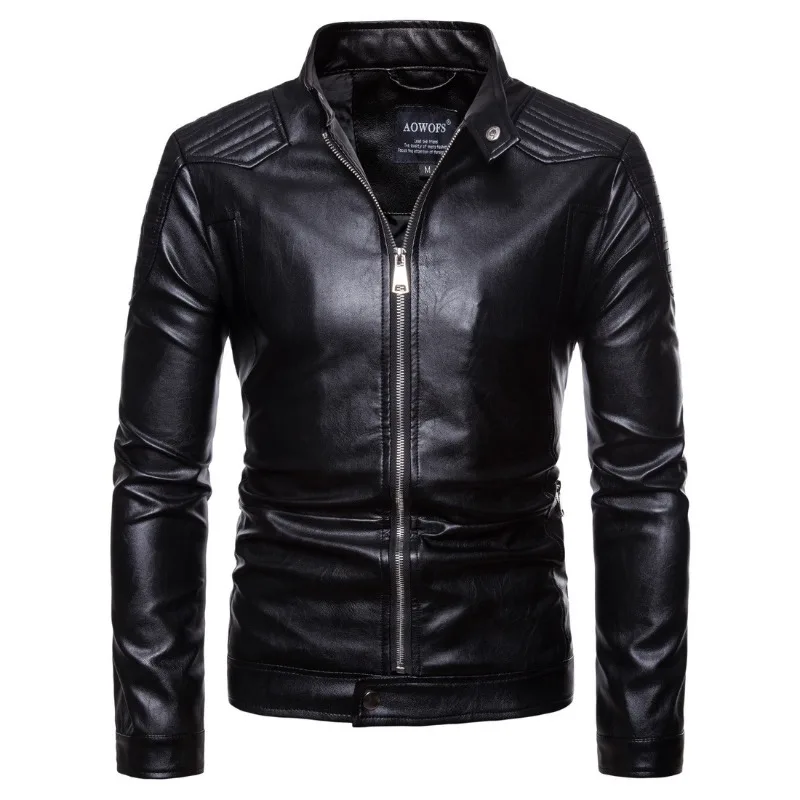 New Men's Clothing Men's Locomotive Leather Jacket European and American Jacket Jacket Large Size Leather