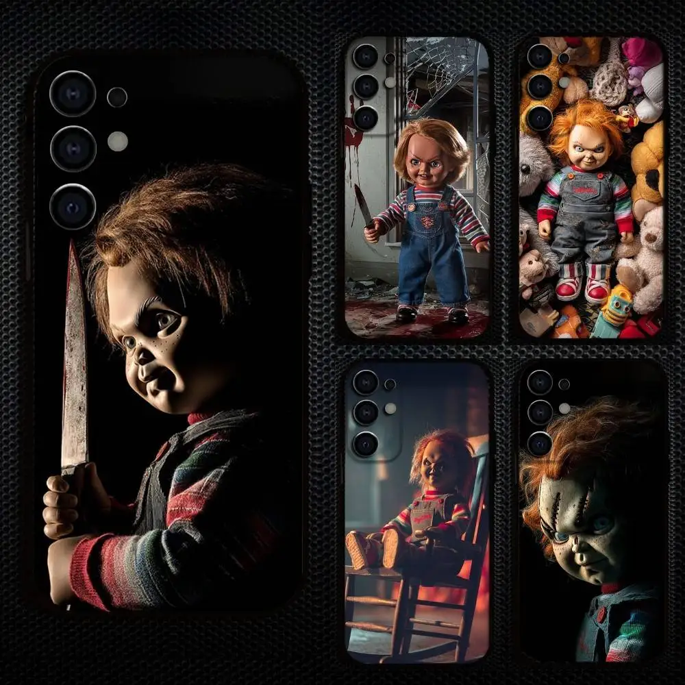 

Horror Scary C-Chucky Doll Phone Case For Samsung S25,S24,S21,S22,S23,S30,Ultra,S20,Plus,Fe,Lite,Note,10,9,5G Black Cover