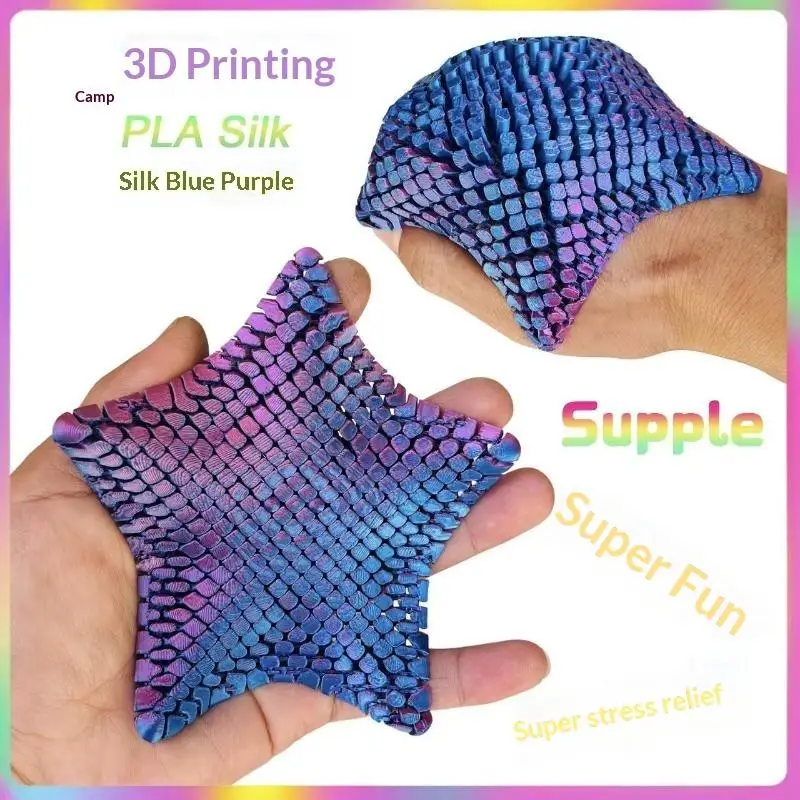 1Pcs 3D Printed Flexible Starfish Fidget Toy Soft Texture Stress Relief For Kids Adults Home Office Relaxation