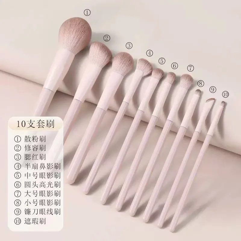 ชุดแปรงแต่งหน้ามือใหม่ อายแชโดว์ แป้งปัดแก้ม แต่งหน้าบนใบหน้า แปรงแต่งหน้าจมูก ช่างแต่งหน้ามือใหม่ แปรงครบชุด