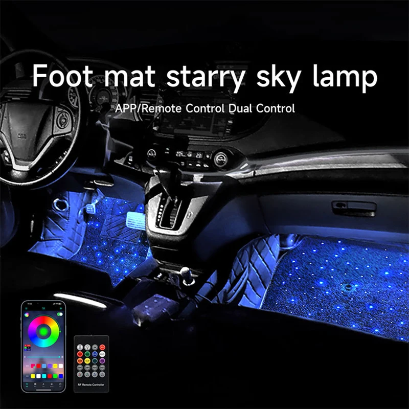 

Twinkle Stars Car Mats WaterProof Star Light Car LED Rugs With APP Remote Control Light Sky Lamp LED Ambient Light