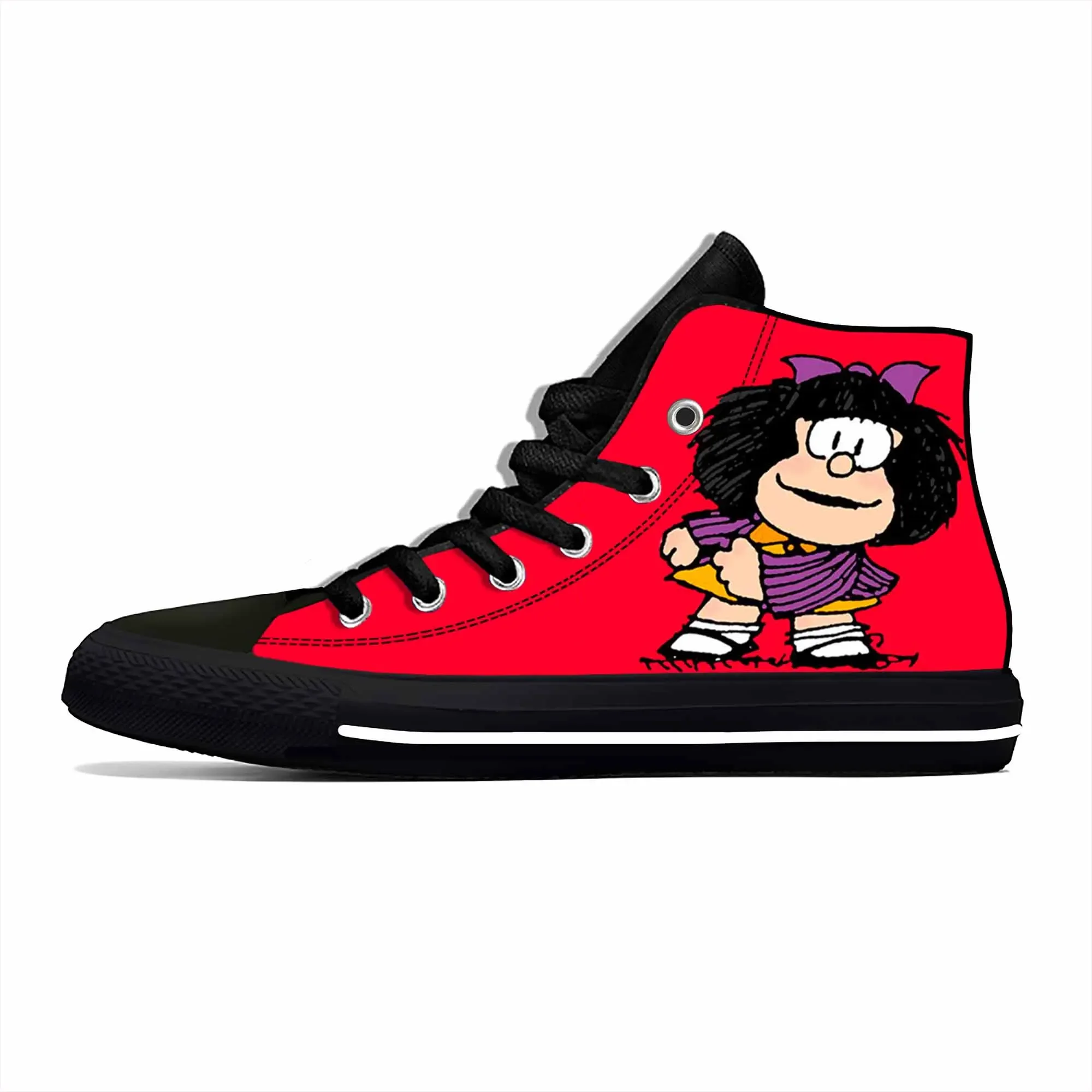 

Hot Mafalda Anime Cartoon Comic Manga Cute Funny Casual Cloth Shoes High Top Comfortable Breathable 3D Print Men Women Sneakers